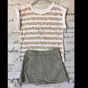 4t T-shirt skort set floral summer